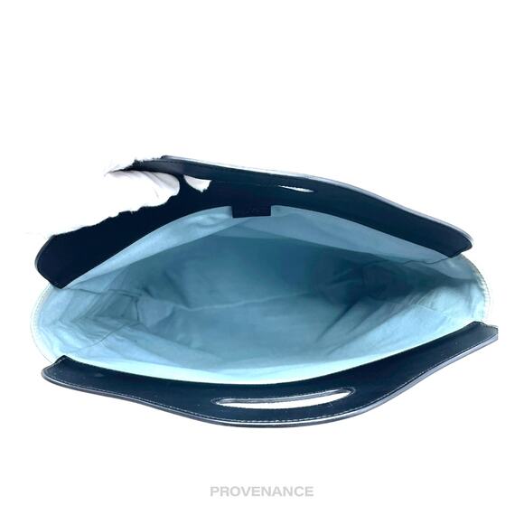 🔴 Gucci Microsuede Shopping Tote - Powder Blue - Picture 5 of 7